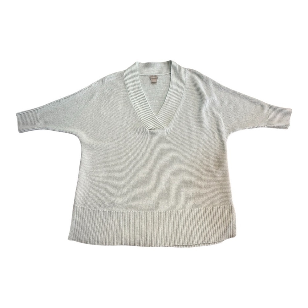 Chicos Tunic Pullover V-Neck Knit Sweater Size M